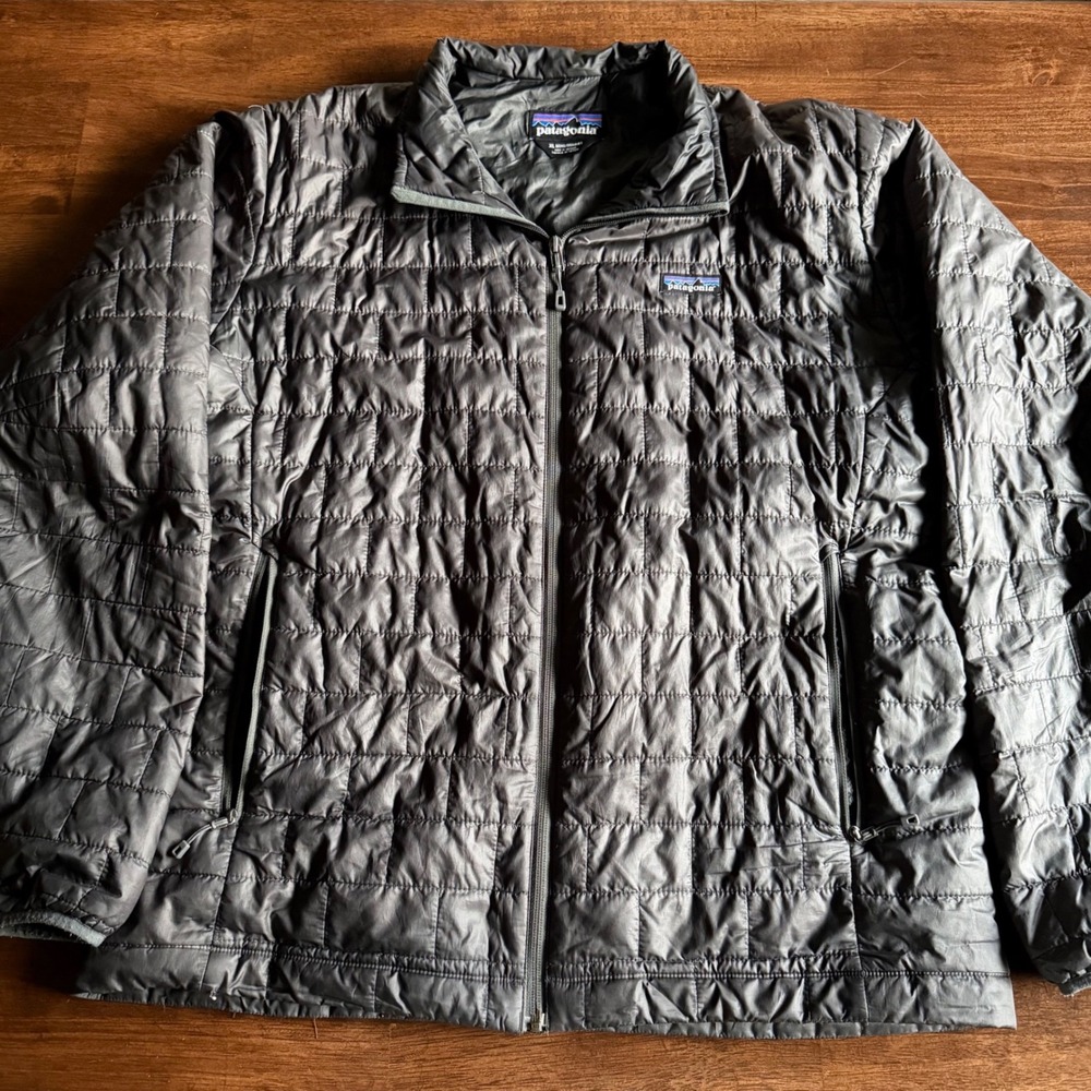 Patagonia Nano Puff Jacket Mens XL Gray Primaloft Insulated Puffer Full Zip